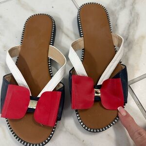 Stylish Red and White Women's Sandals